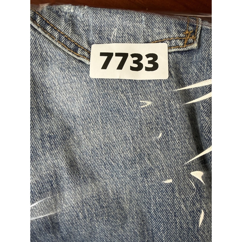 Pilcro Jeans Womens 30 Blue Med Wash Mid Rise Straight Distressed Denim - Picture 13 of 13